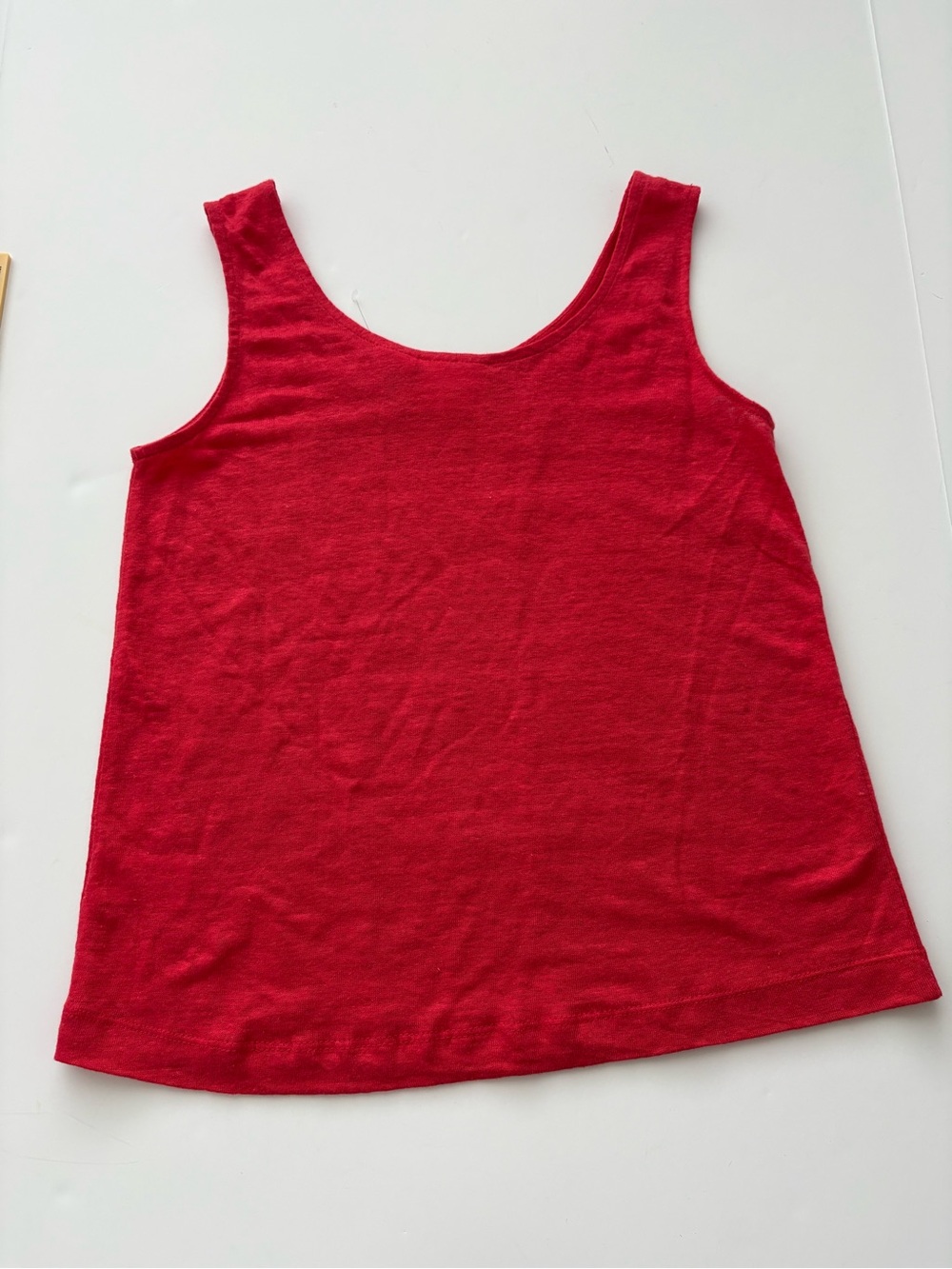 Sigrid Olsen Linen 2 Piece Set Tank Top Open Front Cardigan Red NWT Size S - Picture 5 of 12